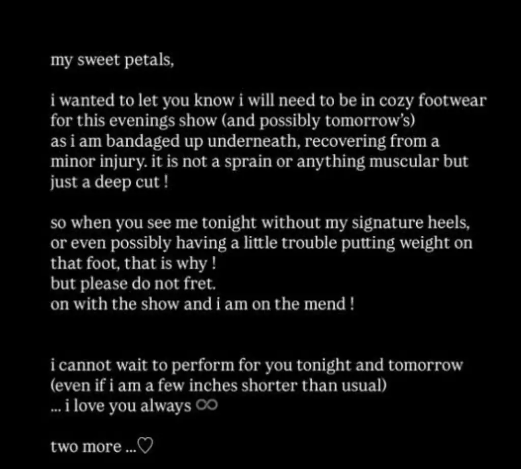 Ariana Grande's statement on Instagram. Credit: Ariana Grande/Instagram