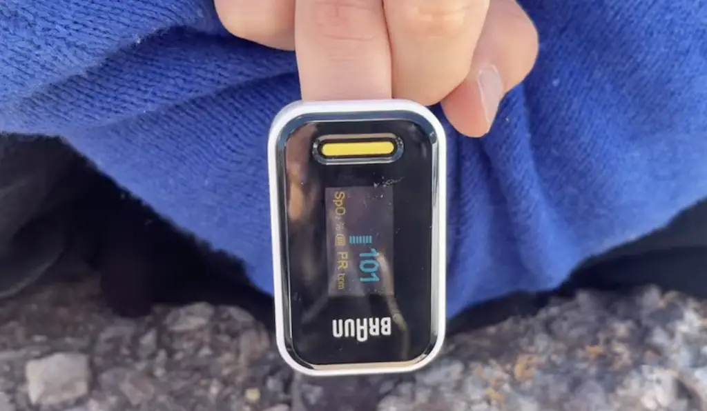 The content creator reported dangerous blood oxygen levels. Credit: YouTube/Frank Van Dam