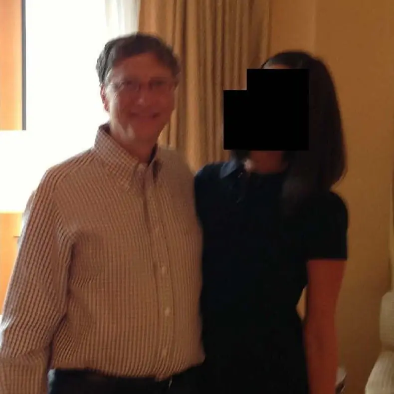 Bill Gates was pictured standing next to a woman. Credit: House Oversight Committee