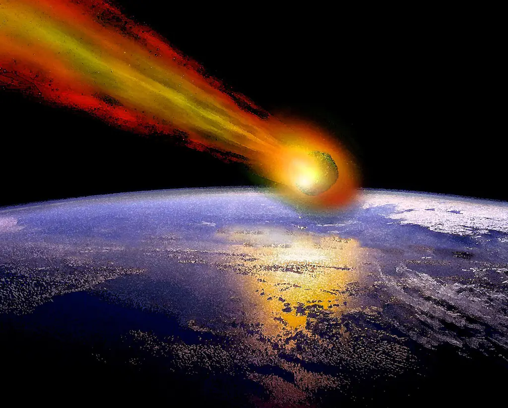 Maybe a comet will end our time on Earth before population growth does. Credit: Wikimedia Commons/AnnieCee