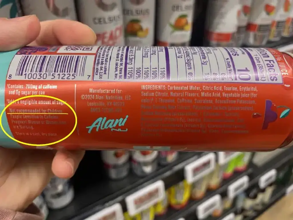 The teen consumed “one or more Alani Nu Energy Drinks