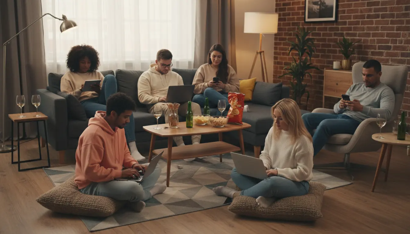 Young adults during admin night.