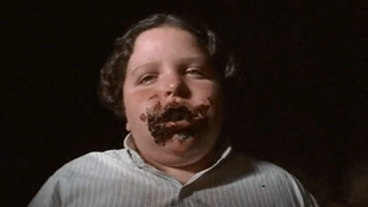 Jimmy Karz as Bruce Bogtrotter in the 1996 film adaption of Matilda.