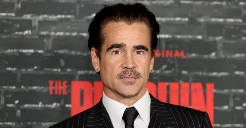 Actor Colin Farrell completes marathon while pushing friend in a wheelchair