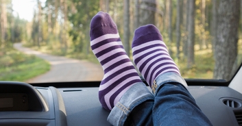 Woman who lost her entire forehead issued stark warning to people who put their feet on the dashboard