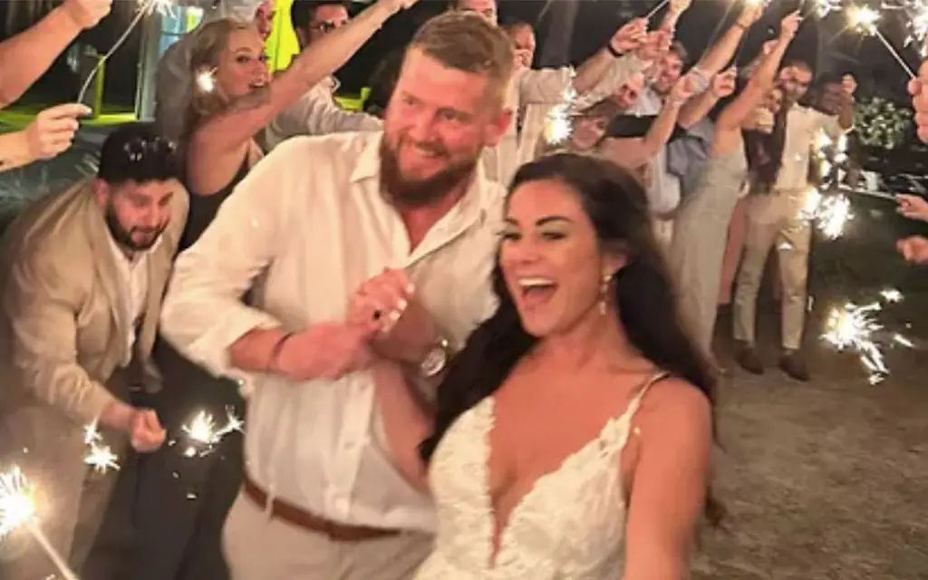 Samantha Miller was killed on the night she married husband Aric Hutcherson (Picture: GoFundMe)