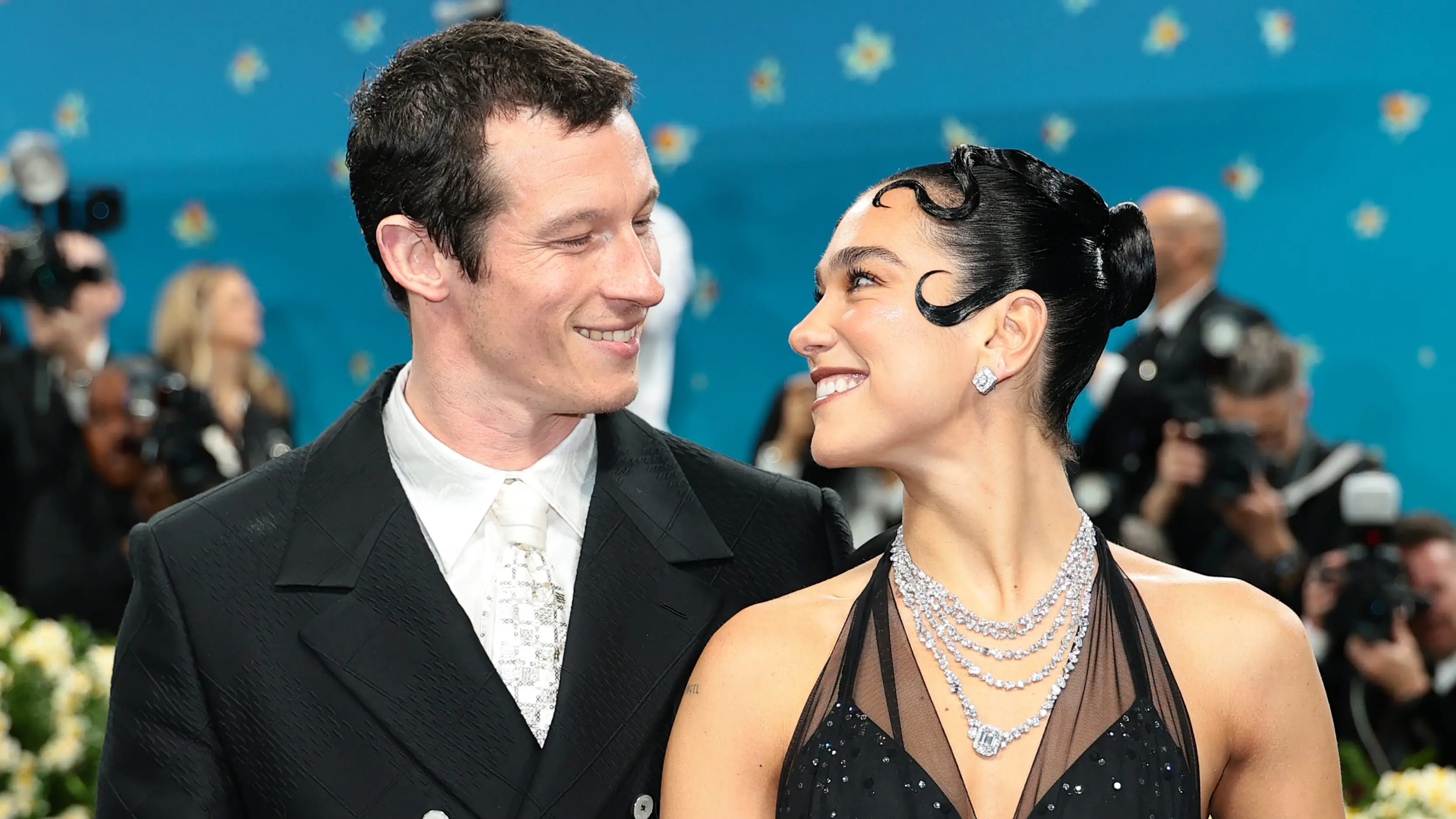 The celebrity couple made it official over the weekend. Credit: Dimitrios Kambouris/Getty Images for The Met Museum/Vogue