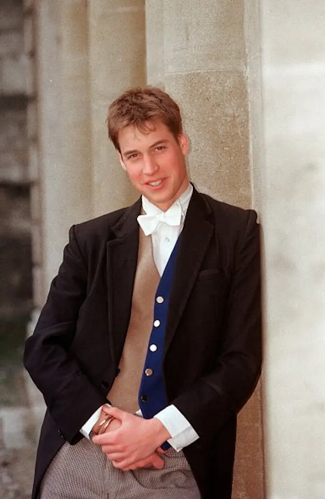 Prince William also attended the school during the 1990s and early 2000s, with many commenters and fans making the same comparison between his son's and his portraits at the school. Credit: Tim Graham Photo Library via Getty Images