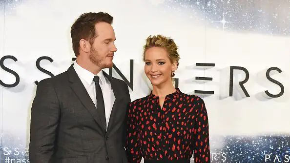 Chris Pratt and Jennifer Lawrence 