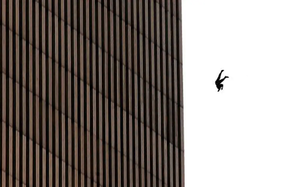 The 'Falling Man' was one of the defining images of the 9/11 terror attacks, with the man in question, Jonathan Briley's sister identifying her brother from the series of images, she has since discussed his death before the 25th anniversary of the attacks. Credit: Jose Jimenez/Primera Hora/Getty Images