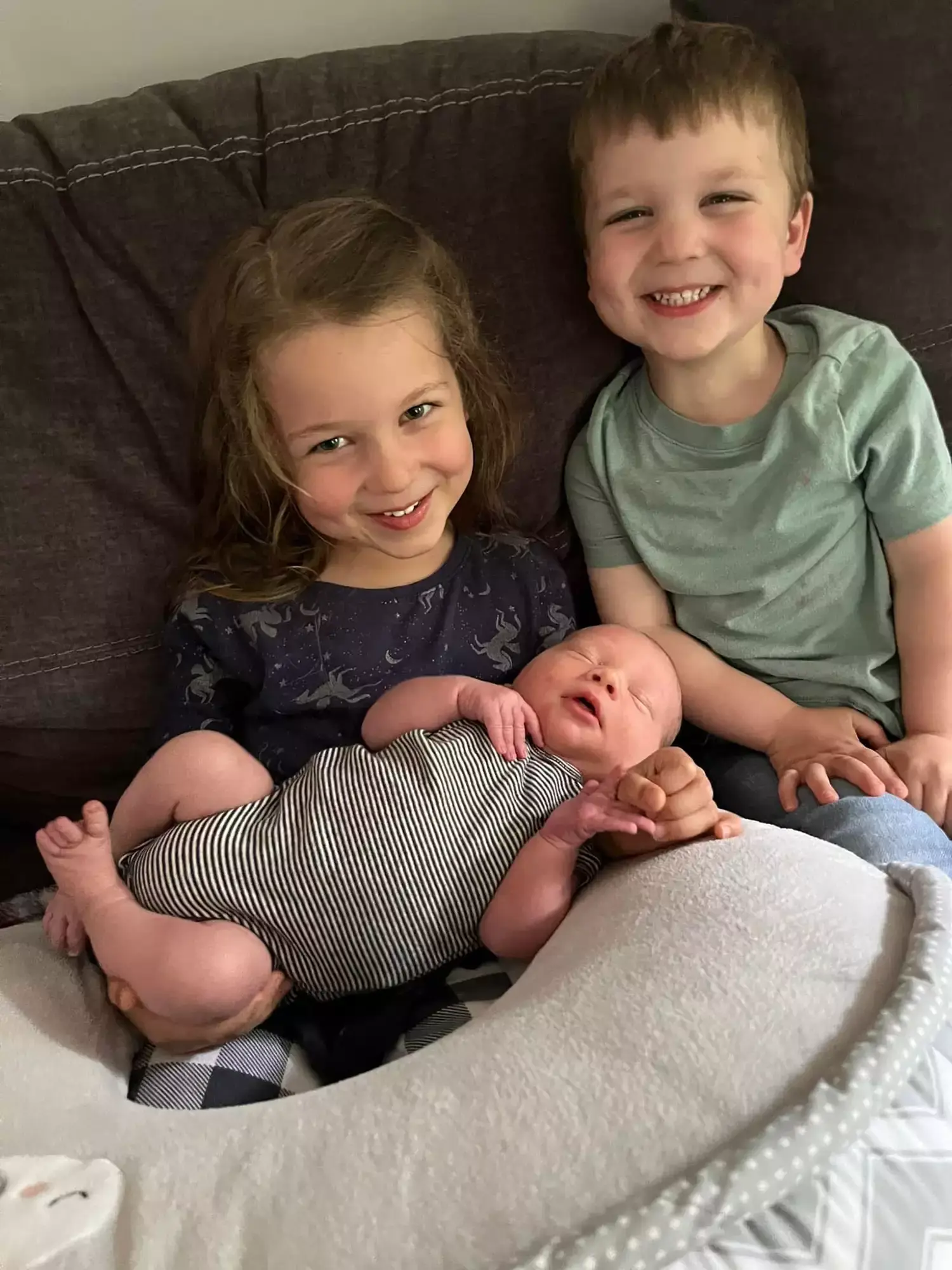 Cora, Dawson and Callan Clancy. Credit: Facebook
