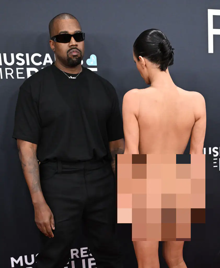 Censori's look certainly raised eyebrows. Credit: Gilbert Flores/Billboard via Getty Images