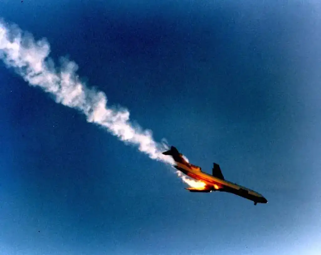 PSA 182 collided with a Cessna mid-air. Credit: San Diego Air and Space Museum Archive