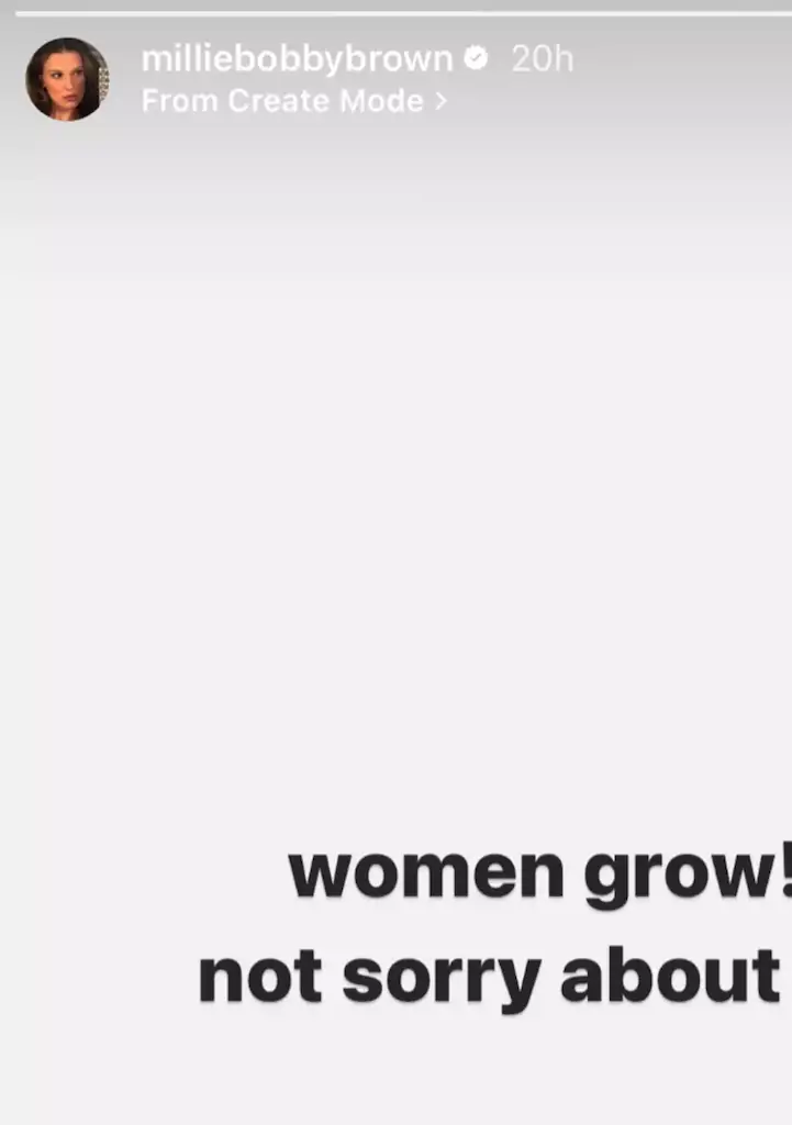 The actress hit back at the criticism. Credit: Instagram/@milliebobbybrown