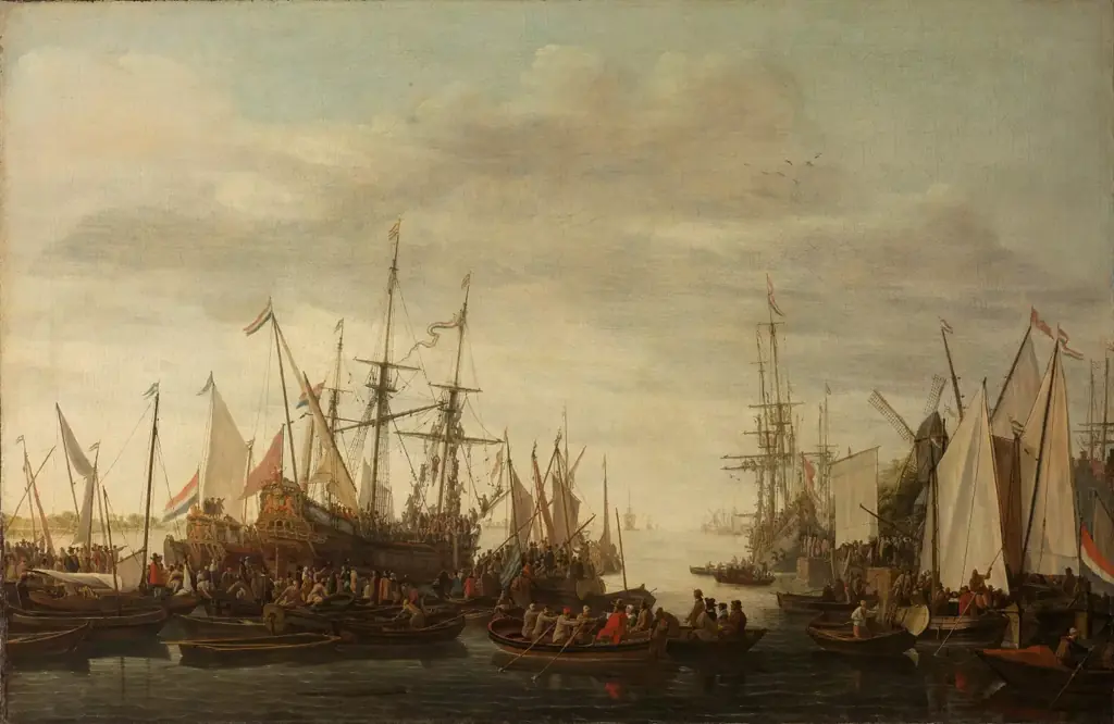 'The keel-hauling of the ship's surgeon of Admiral Jan van Nes' painting by Lieve Pietersz in the 1600's. Credit: Wikimedia Commons (Public Domain)