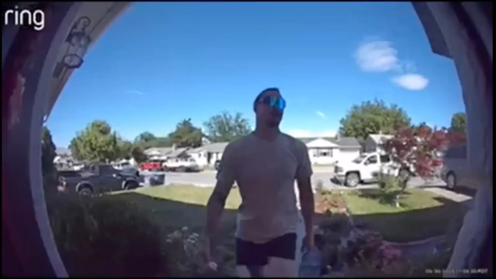 Wanted dad Travis Decker captured on doorbell camera before allegedly killing his three daughters