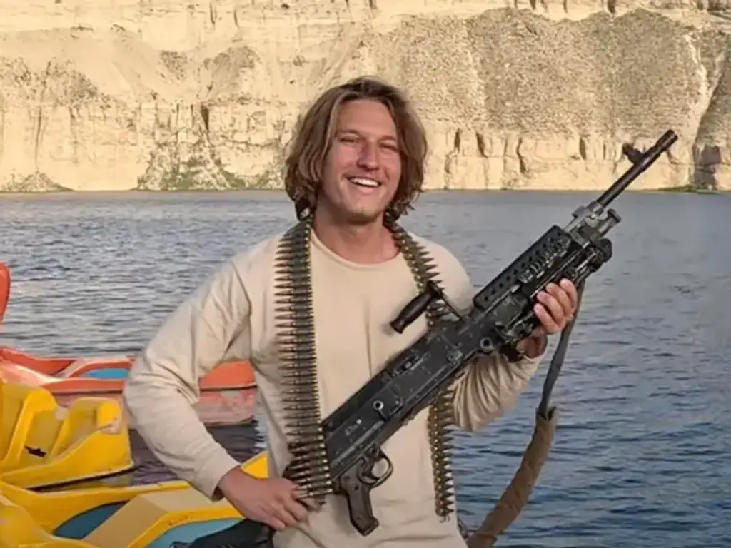 Neo Orientalist, real name Mykhailo Viktorovych Polyakov, came back from North Sentinel Island alive (Picture: YouTube/NeoOrientalist)