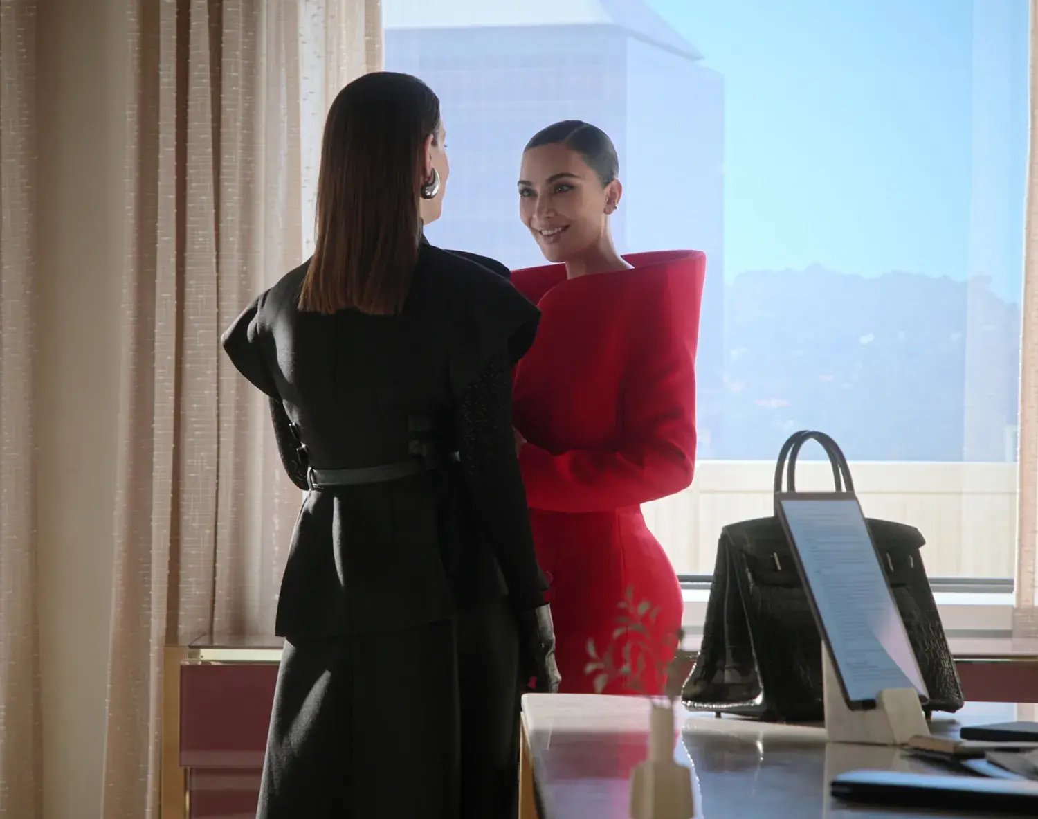 Kim Kardashian and Sarah Paulson. Credit: Disney