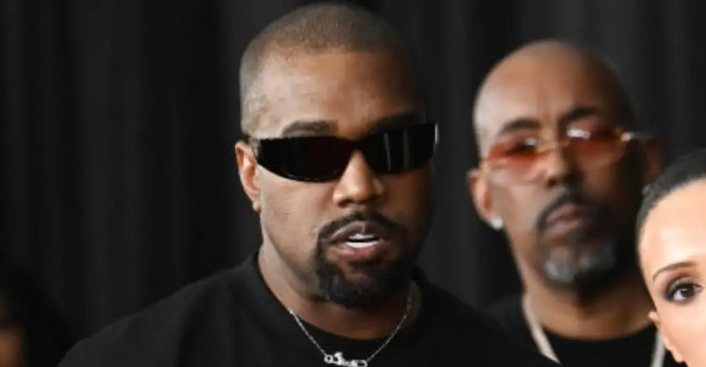 Kanye 'Ye' West pictured with his Australian-born wife, Bianca Censori. Credit: Gilbert Flores / Getty Images.