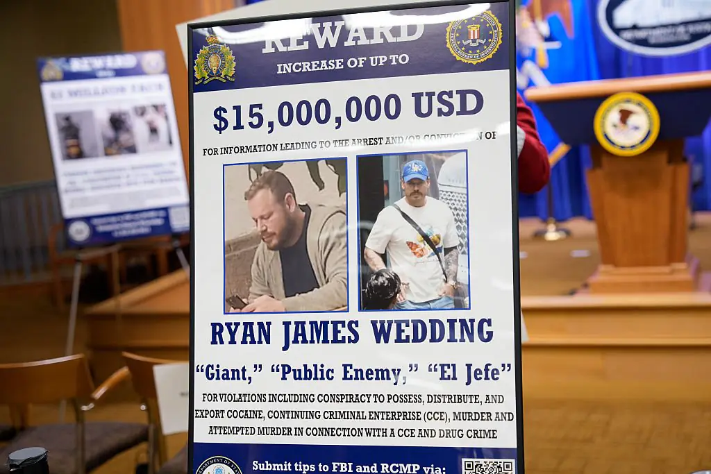 Wedding is wanted on serious drug charges. Credit: Andrew Harnik / Getty