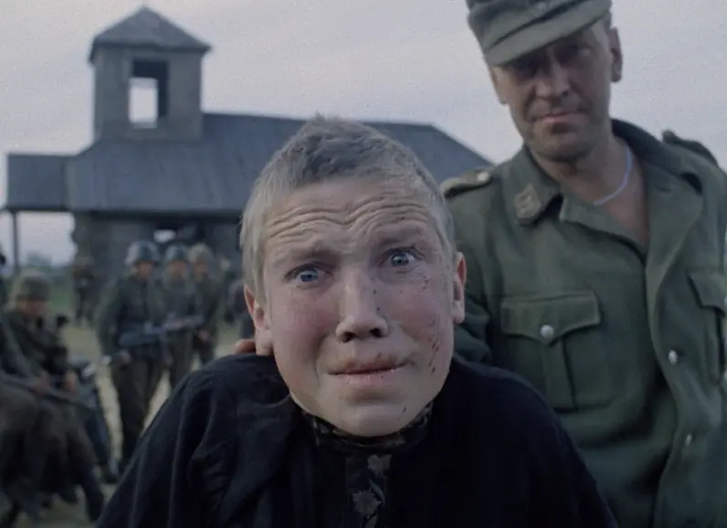 Come and See draws heavily from real accounts of the Nazi occupation of Belarus during World War II. Credit YouTube.