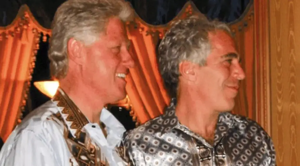 Clinton was seen in the Epstein files on a number of occasions. Credit: Department of Justice