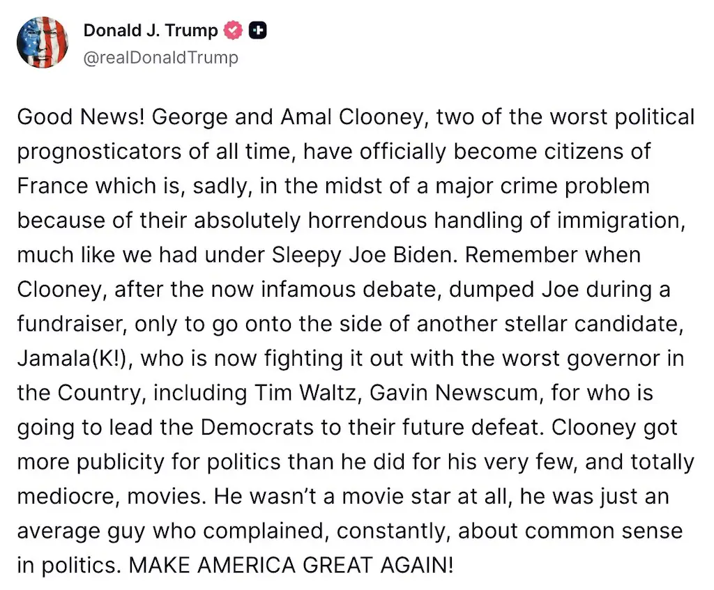 Credit: Truth Social