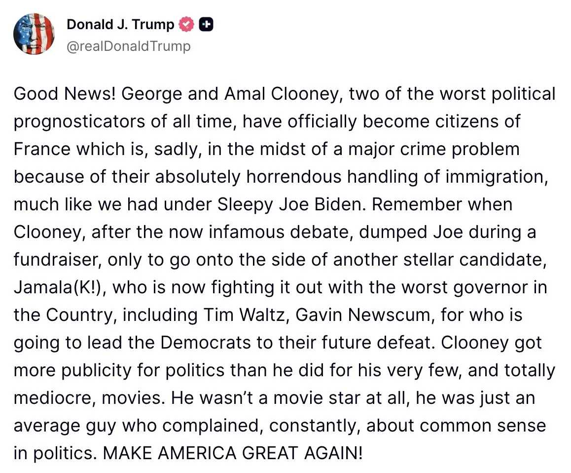 Credit: Truth Social