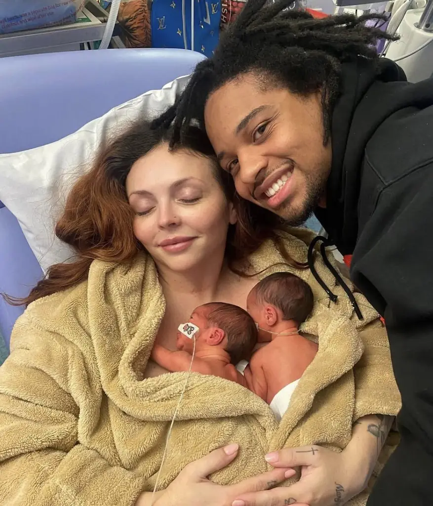 Jesy Nelson and Zion Foster welcomed their baby daughters in May 2025. Credit: Instagram/Jesy Nelson 