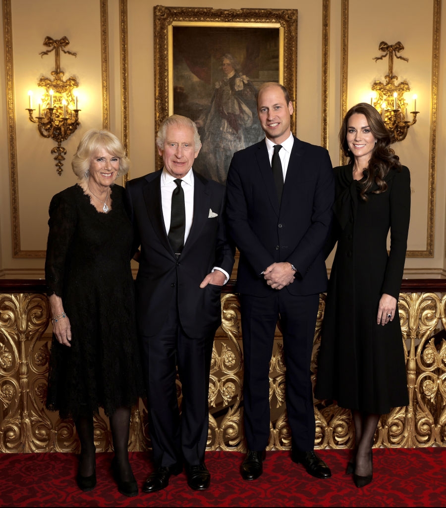 Queen Camilla, King Charles, Prince William, and Princess Catherine.