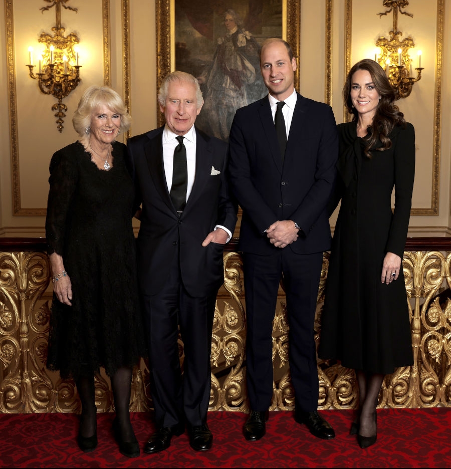 Queen Camilla, King Charles, Prince William, and Princess Catherine.