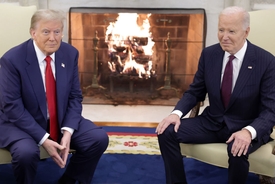 Donald Trump and Joe Biden meet at the White House