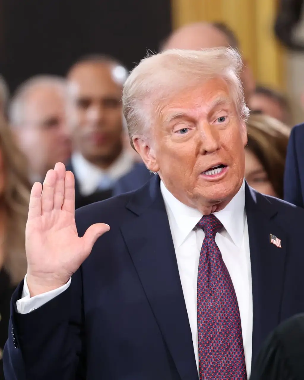 Trump was sworn in as president on Monday. Credit:	Pool / Getty