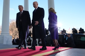 President Biden's first words to Donald Trump as he greets him at the White House ahead of inauguration