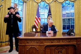 Awkward moment Fox News reporter asks about Trump receiving $10 million compensation from X in front of Elon Musk