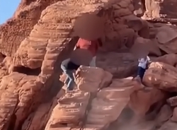 Two men indicted after causing outrage for alleged act on 140 million-year-old Nevada rock formation