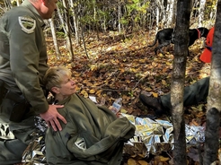 Missing hiker, 72, found alive by dead husband's body after dog slept on her chest to keep her warm
