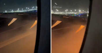 Horrifying footage emerges from inside Japan Airlines plane as it becomes engulfed in flames