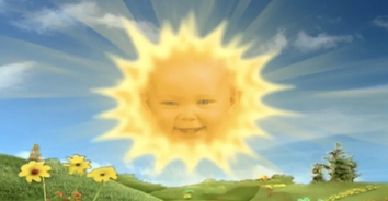 The 'Teletubbies' sun baby has now welcomed her own baby