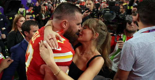 Microphones pick up what Taylor Swift said to Travis Kelce after winning his second Super Bowl