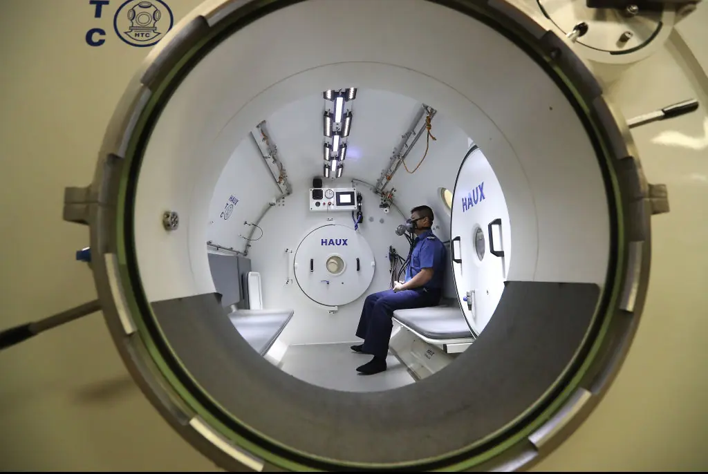 A modern day decompression chamber. Credit: South China Morning Post/Getty