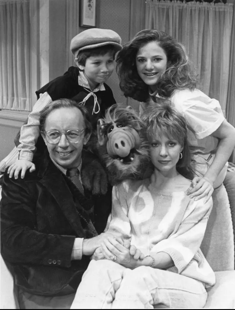 Gregory (top left) with his ALF co-stars in 1986. Credit: Michael Ochs Archives/Getty