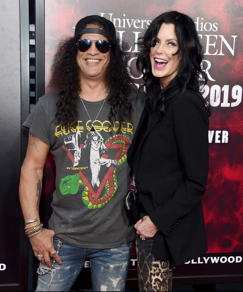 Meegan Hodges and Slash. Credit: Gregg DeGuire / Getty