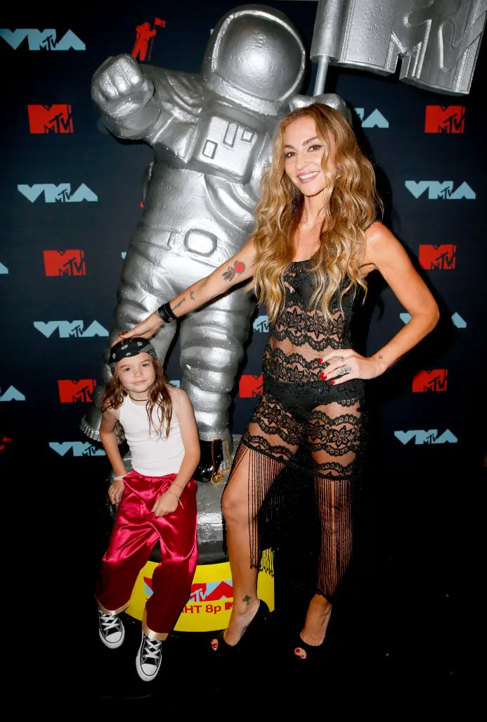 De Matteo and her son in 2019. Credit: Dominik Bindl/VMN19/Getty