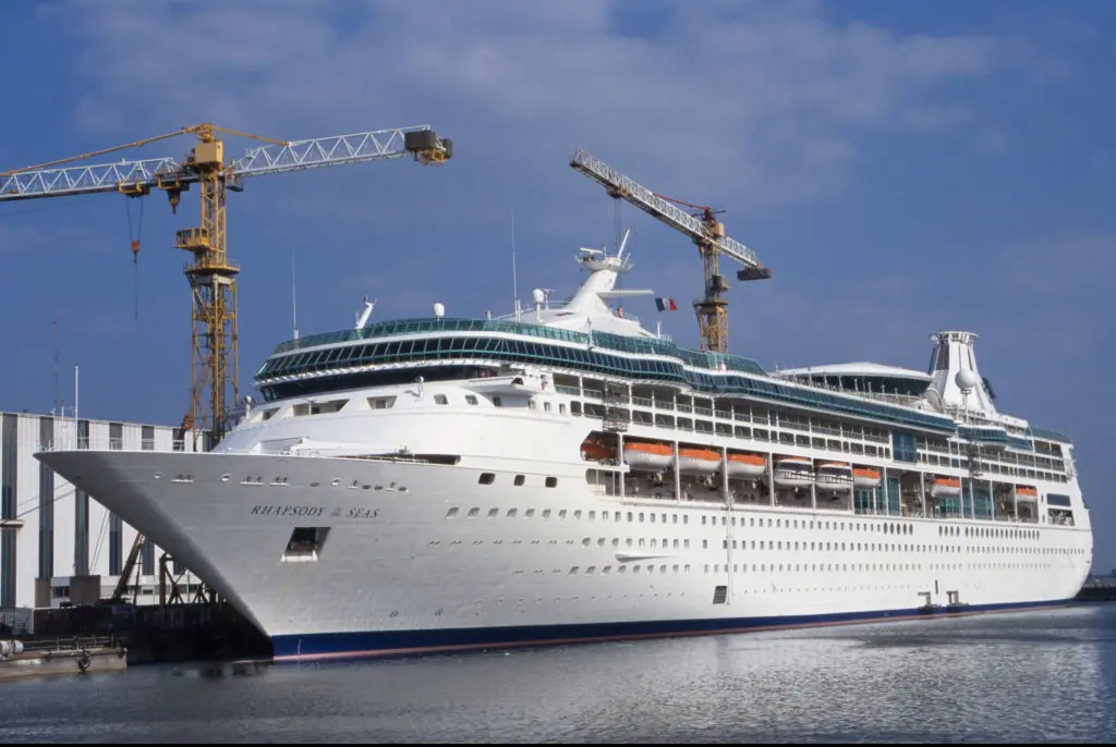 The Rhapsody of the Seas in 1997. Credit: 	Alain LE BOT / Getty