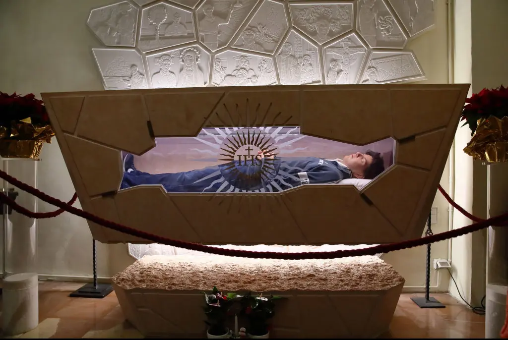 His body rests in Assissi where Catholics can go on a pilgrimage to pray. Credit: Grzegorz Galazka/Archivio Grzegorz Galazka/Mondadori Portfolio via Getty Images