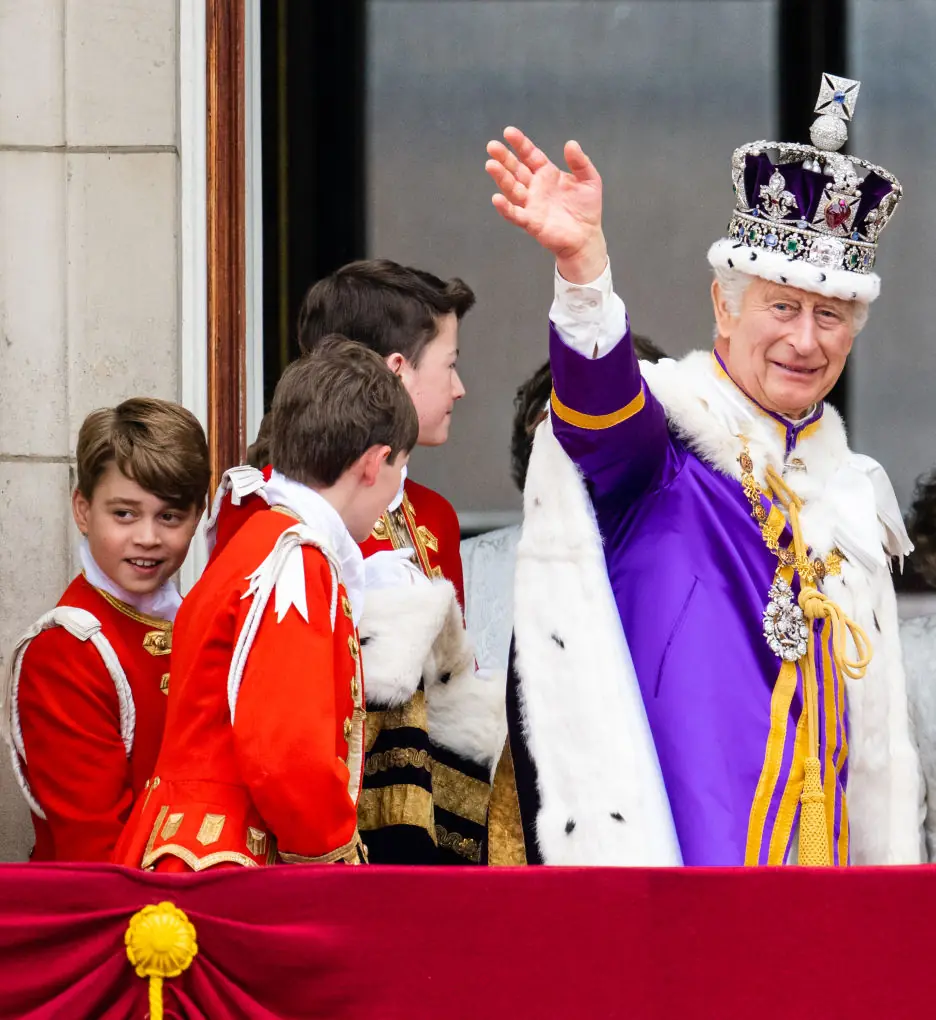 Prince George and King Charles. Credit: Samir Hussein / Getty