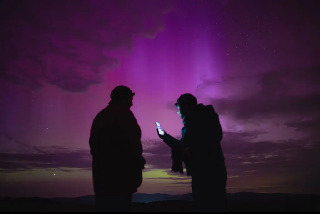 You cell phone is perhaps the best way to see the Northern and Southern Lights. Credit: Anadolu  / Getty
