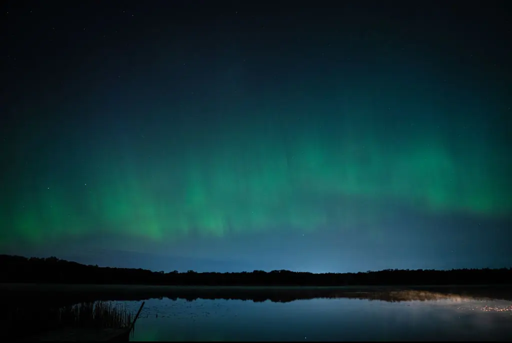 The Northern Lights over Rochester, New York. Credit: Anadolu / Getty