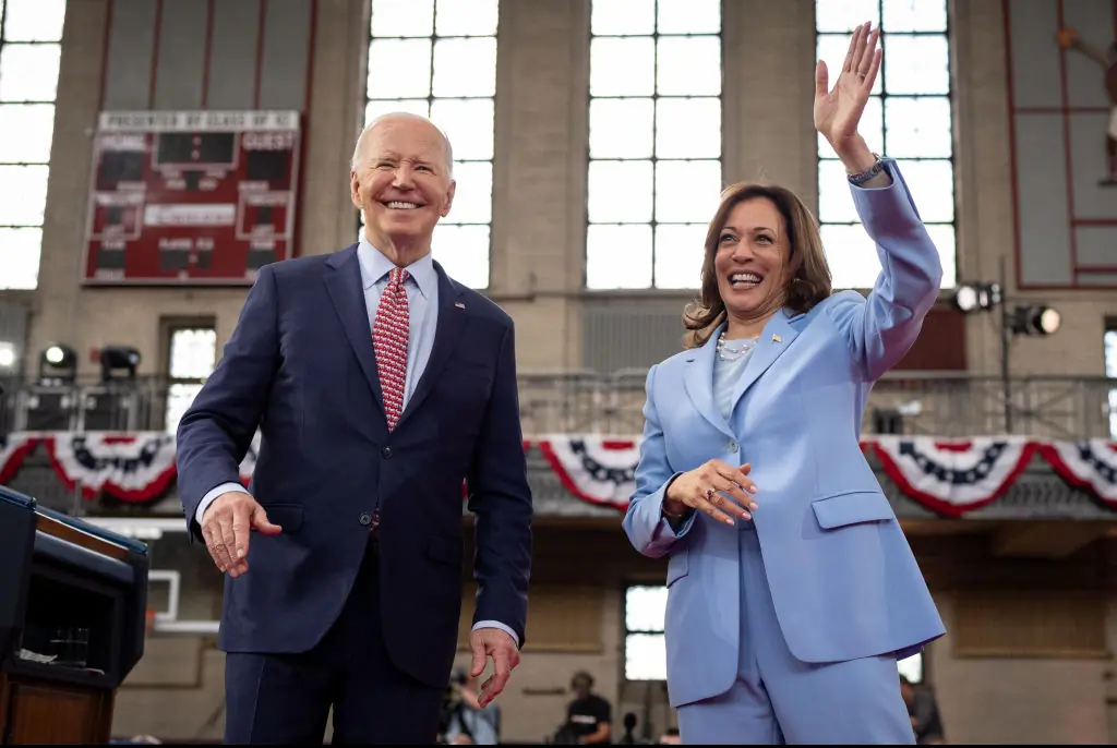 Joe Biden and Kamala Harris. Credit: Andrew Harnik/Getty